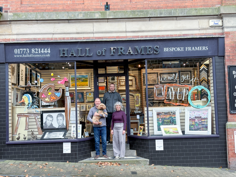 Custom window mural in Derbyshire by Pictoria Belper Hall of Frames