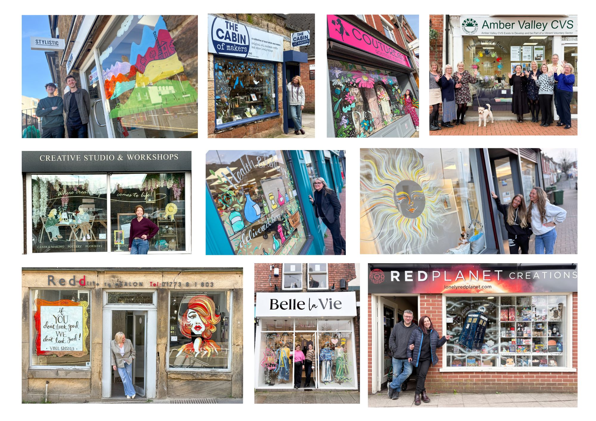 Window Art in Derbyshire by Pictoria hand painted marketing